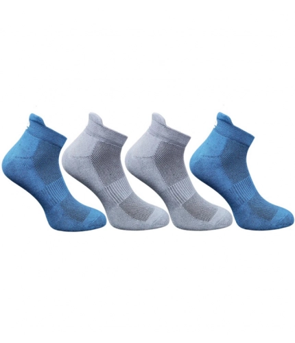 4_Pair Set Unisex Casual Cotton Printed Ankle Length Socks (Multicolor)