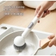 TPR-Plastic Solid Electric Liquid Soap Dispensing Cleaning Brush with Handle (Grey-White) TPR-Plastic Solid Electric Liquid Soap Dispensing Cleaning Brush with Handle (Grey-White)