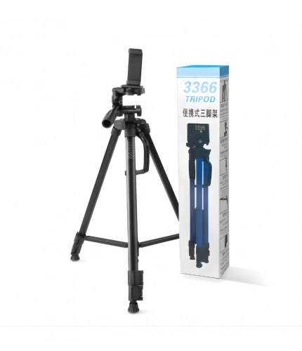 Steel-Plastic Universal 55" Tripod with 360° Pan-Tilt Head