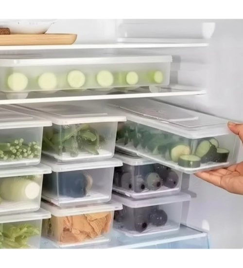 Plastic 6-Pcs Set Food Container With Dividers Large Serving Tray (Multicolor) Plastic 6-Pcs Set Food Container With Dividers Large Serving Tray (Multicolor)