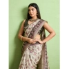 Women's Silk Blend Printed Saree With Unstitched Blouse 5.5Mtr (Off White) Women's Silk Blend Printed Saree With Unstitched Blouse 5.5Mtr (Off White)