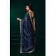 Women's Net Sequence Saree With Unstitched Blouse 5.5Mtr (Blue)