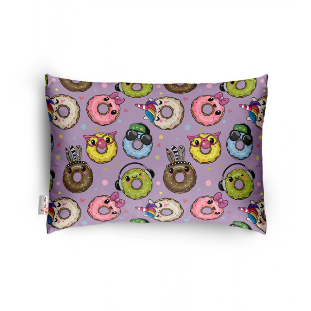 Soft Plush Printed Baby Infant Pillow for Kids Age 1 To 5 Years (Purple)