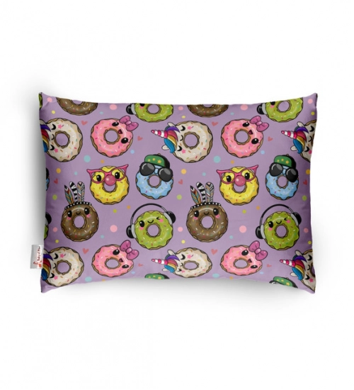 Soft Plush Printed Baby Infant Pillow for Kids Age 1 To 5 Years (Purple)