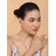 Women's Brass Silver Plated Pendant Set (Grey) Women's Brass Silver Plated Pendant Set (Grey)