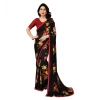 Women's Georgette Printed Saree With Unstitched Blouse 5.5Mtr (Black) Women's Georgette Printed Saree With Unstitched Blouse 5.5Mtr (Black)