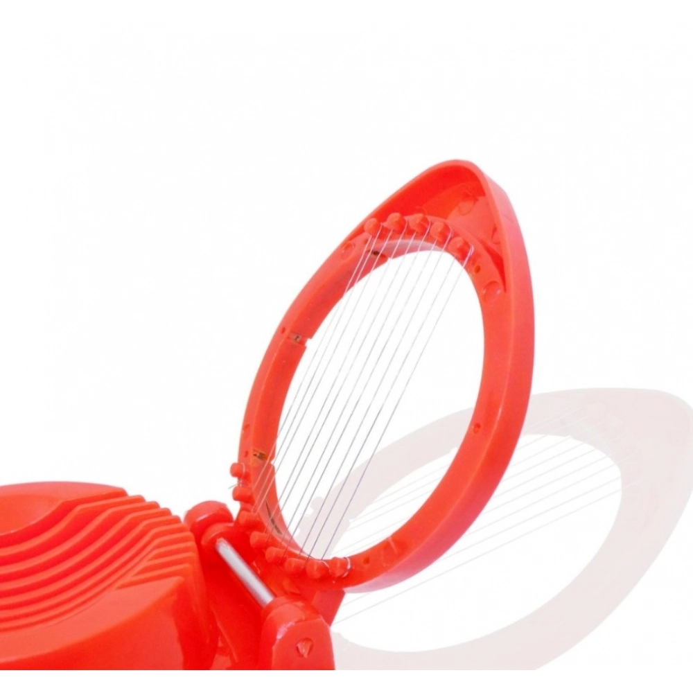 Pack of 4_Plastic Egg Slicer – Stainless Steel Wire Egg Cutter for Even Slices (Color: Assorted )