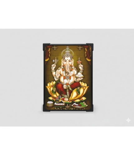 Wooden Lord Ganesha Table Top Devotional Player (Multicolor)