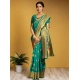 Women's Silk Blend Paithani Saree With Unstitched Blouse 5.5Mtr (Green)
