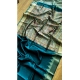 Women's Tussar Silk Madhubani Saree With Unstitched Blouse 5.5Mtr (Rama)