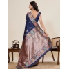 Women's Faux_Banarasi_Silk Woven Saree With Unstitched Blouse 5.5Mtr (Navy_Blue) Women's Faux_Banarasi_Silk Woven Saree With Unstitched Blouse 5.5Mtr (Navy_Blue)
