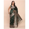 Women's Banarasi Silk Printed Saree With Unstitched Blouse 5.5Mtr (Green) Women's Banarasi Silk Printed Saree With Unstitched Blouse 5.5Mtr (Green)