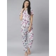 Women's Cotton Blend Printed Short Sleeve Night Suit (Multicolor) Women's Cotton Blend Printed Short Sleeve Night Suit (Multicolor)