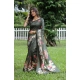 Women's Faux_Tussar Floral Saree With Unstitched Blouse 5.5Mtr (Olive) Women's Faux_Tussar Floral Saree With Unstitched Blouse 5.5Mtr (Olive)