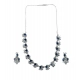 Women's Brass Silver Plated Necklace set (Blue) Women's Brass Silver Plated Necklace set (Blue)