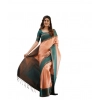 Women's Soft Lichi Silk Printed Saree With Unstitched Blouse 5.5Mtr (Orange) Women's Soft Lichi Silk Printed Saree With Unstitched Blouse 5.5Mtr (Orange)