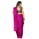 Women's Satin Printed Saree With Unstitched Blouse 5.5Mtr (Rani)