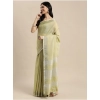 Women's Linen Cotton Printed Saree With Unstitched Blouse 5.5Mtr (Olive Green) Women's Linen Cotton Printed Saree With Unstitched Blouse 5.5Mtr (Olive Green)