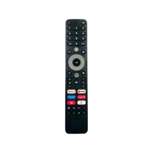 Ecomoye Smart TV Remote No. 1204 (No Voice) with Netflix, Prime Video, YouTube Functions, Compatible/Replacement for Impex Smart LCD/LED TV Remote Control, Black (Exactly Same Remote will Only Work)