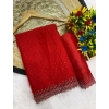 Women's Georgette Stone Work Saree With Unstitched Blouse 5.5Mtr (Red) Women's Georgette Stone Work Saree With Unstitched Blouse 5.5Mtr (Red)