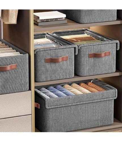 Polypropylene Foldable Storage Bag With Lid  (Multicolor)