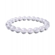 Natural Crystal 8mm Clear Quartz Bracelet (White)