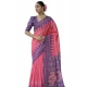 Women's Faux_Tussar Ikat Saree With Unstitched Blouse 5.5Mtr (Peach) Women's Faux_Tussar Ikat Saree With Unstitched Blouse 5.5Mtr (Peach)