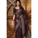 Women's Litchi silk Printed Saree With Unstitched Blouse (Maroon) Women's Litchi silk Printed Saree With Unstitched Blouse (Maroon)