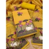 Women's Banarasi Silk Printed Unstitched Salwar Suit Material With Dupatta (Yellow, 3Mtrs) Women's Banarasi Silk Printed Unstitched Salwar Suit Material With Dupatta (Yellow, 3Mtrs)