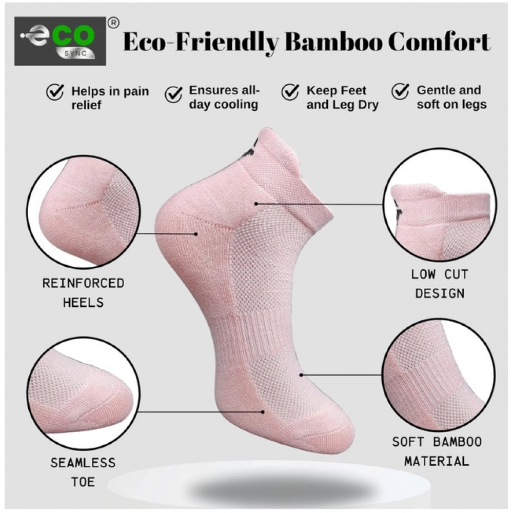 4_Pair Set Unisex Casual Cotton Printed Ankle Length Socks (Multicolor)