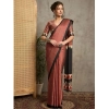 Women's Satin Printed Saree With Unstitched Blouse 5.5Mtr (Black) Women's Satin Printed Saree With Unstitched Blouse 5.5Mtr (Black)