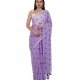Women's Linen Printed Saree With Unstitched Blouse 5.5Mtr (Purple) Women's Linen Printed Saree With Unstitched Blouse 5.5Mtr (Purple)