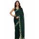 Women's Georgette Printed Saree With Unstitched Blouse 5.5Mtr (Green)