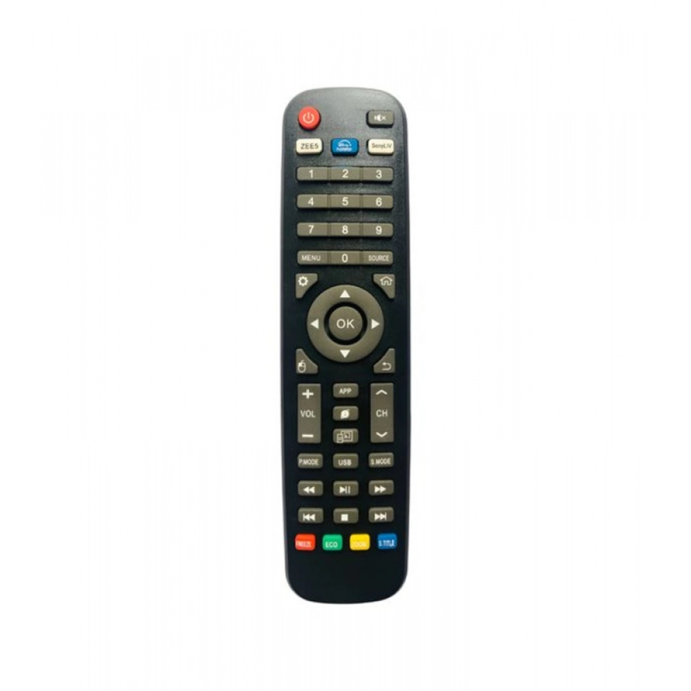 Ecomoye Smart TV Remote No. 1193 (No Voice), Compatible/Replacement for Hyundai Smart TV LCD/LED Remote Control, Black (Exactly Same Remote will Only Work)