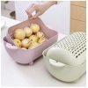 Pack Of 2_Multi-Purpose Kitchen Basket – Ideal for Straining, Sieving, Washing And Holding Fruits or Foods (Color: Assorted )
