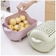 Pack Of 2_Multi-Purpose Kitchen Basket – Ideal for Straining, Sieving, Washing And Holding Fruits or Foods (Color: Assorted )
