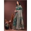 Women's Silk Printed Saree With Unstitched Blouse 5.5Mtr (Green) Women's Silk Printed Saree With Unstitched Blouse 5.5Mtr (Green)