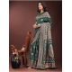 Women's Silk Printed Saree With Unstitched Blouse 5.5Mtr (Green)
