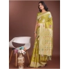 Women's Linen Cotton Printed Saree With Unstitched Blouse 5.5Mtr (Mustrad) Women's Linen Cotton Printed Saree With Unstitched Blouse 5.5Mtr (Mustrad)