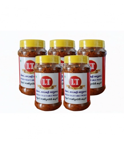 Pack of_5 100GM LT Mixed Veg Pickle Traditional Digestive Side Dish (Red)