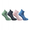 4_Pair Set Unisex Casual Cotton Printed Ankle Length Socks (Multicolor)