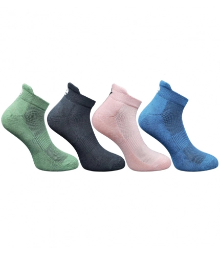 4_Pair Set Unisex Casual Cotton Printed Ankle Length Socks (Multicolor)