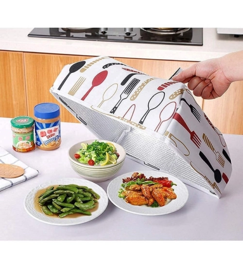 Pack Of 4_Food Dish Cover – Reusable Mesh Lid for Protecting Food from Dust And Insects (Color: Assorted )