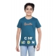 Boy's Cotton Grapic Printed Round Neck T-Shirt (Teal Green) Boy's Cotton Grapic Printed Round Neck T-Shirt (Teal Green)