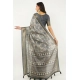 Women's Polyester Printed Saree With Unstitched Blouse 5.5 Mtr (Grey)