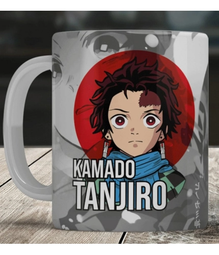 Anime Kamado Tanjiro Ceramic Printed Coffee Mug (White)