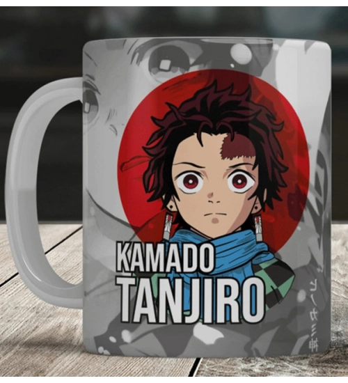Anime Kamado Tanjiro Ceramic Printed Coffee Mug (White) Anime Kamado Tanjiro Ceramic Printed Coffee Mug (White)