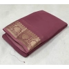 Women's Crepe Chit Pallu Solid Saree With Unstitched Blouse 5.5Mtr (Peach) Women's Crepe Chit Pallu Solid Saree With Unstitched Blouse 5.5Mtr (Peach)