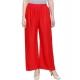 Women's Casual Rayon Solid Ankle Length Palazzo (Red, Free Size) Women's Casual Rayon Solid Ankle Length Palazzo (Red, Free Size)