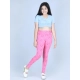 Girl's Cotton Lycra Printed Elasticated Leggings (Pink) Girl's Cotton Lycra Printed Elasticated Leggings (Pink)